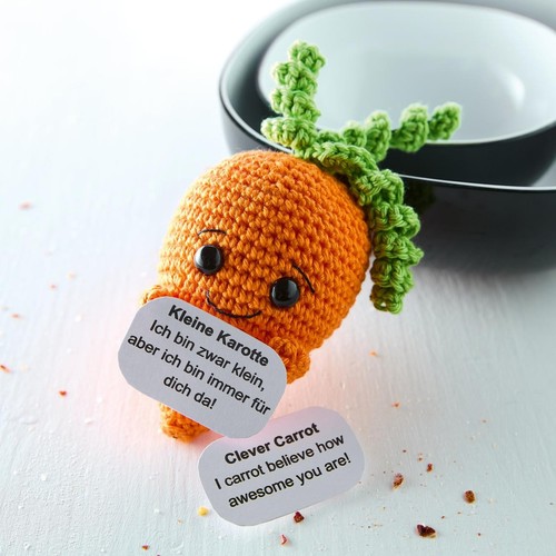 Emotional Support Veggies. Kleine Häkelfiguren mit positiven Botschaften Es - Bild 6 von 6
