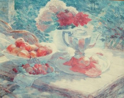 Jackie Simmonds Druck aus einer originalen Pastellzeichnung; The Silver Pot