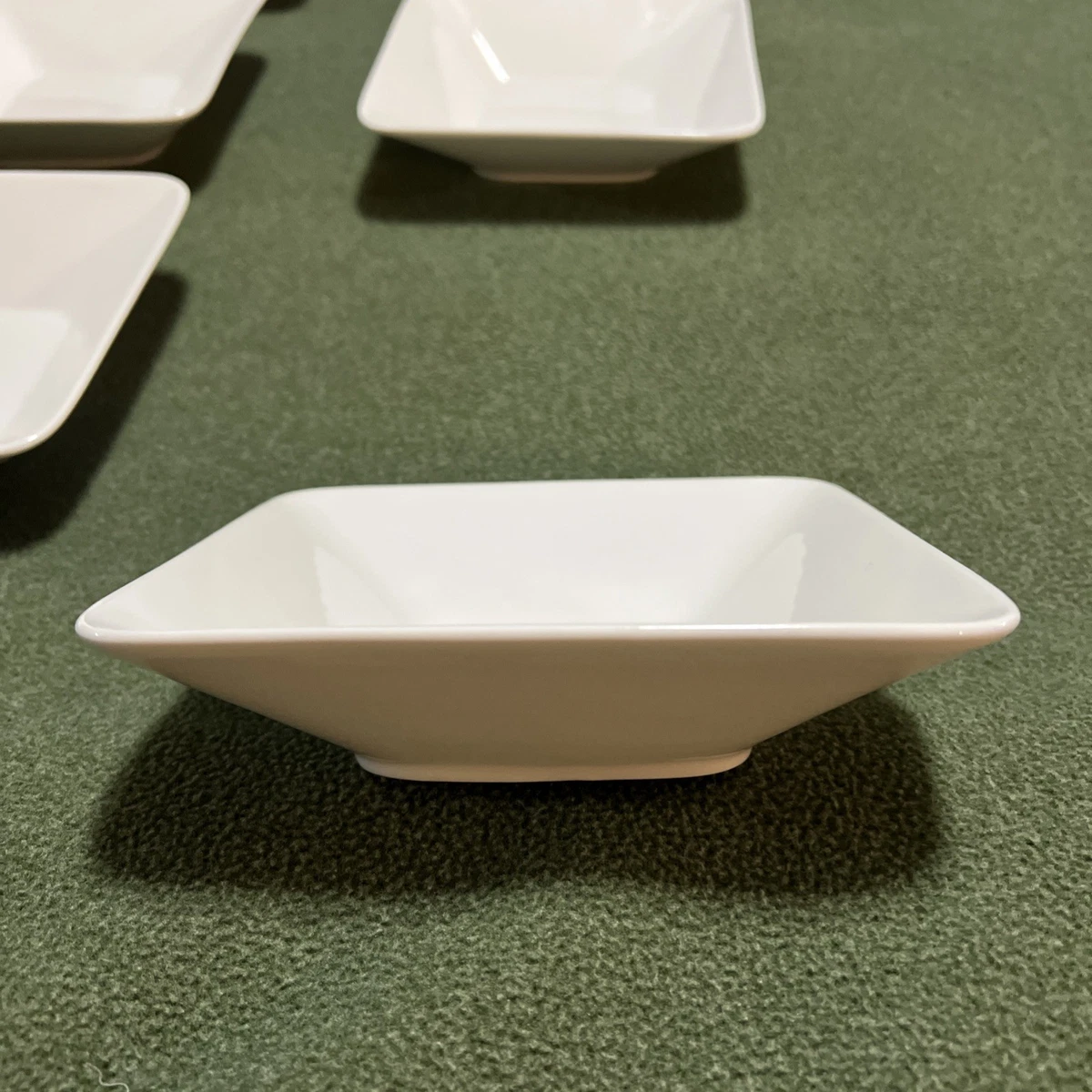 Mica Decorations Rhea Schaal - Set van 4 - 22,5 cm - Keramiek - Groen