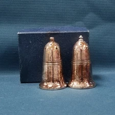 Vtg L.R EPNS A1 Sheffield England Silver Salt & Pepper Shakers Art Deco 