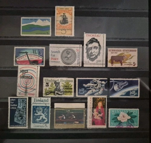 1967 United States Commemorative Series, (15) Sc# 1323-37, Used 