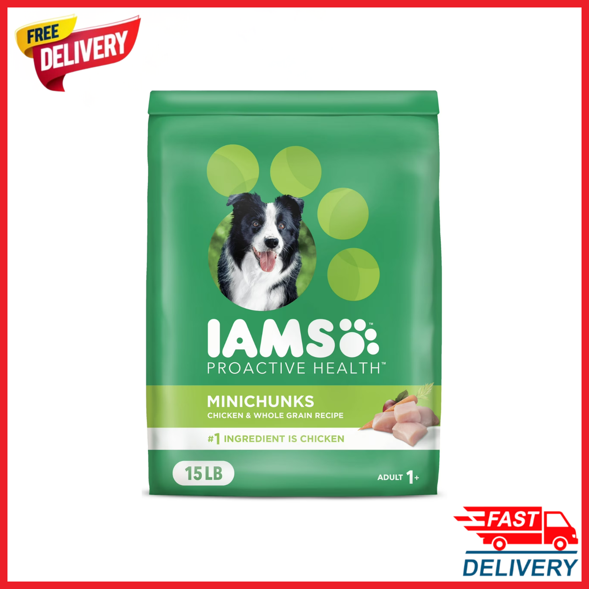 IAMS Proactive Health Minichunks Dog Food Chicken Whole Grain Dry