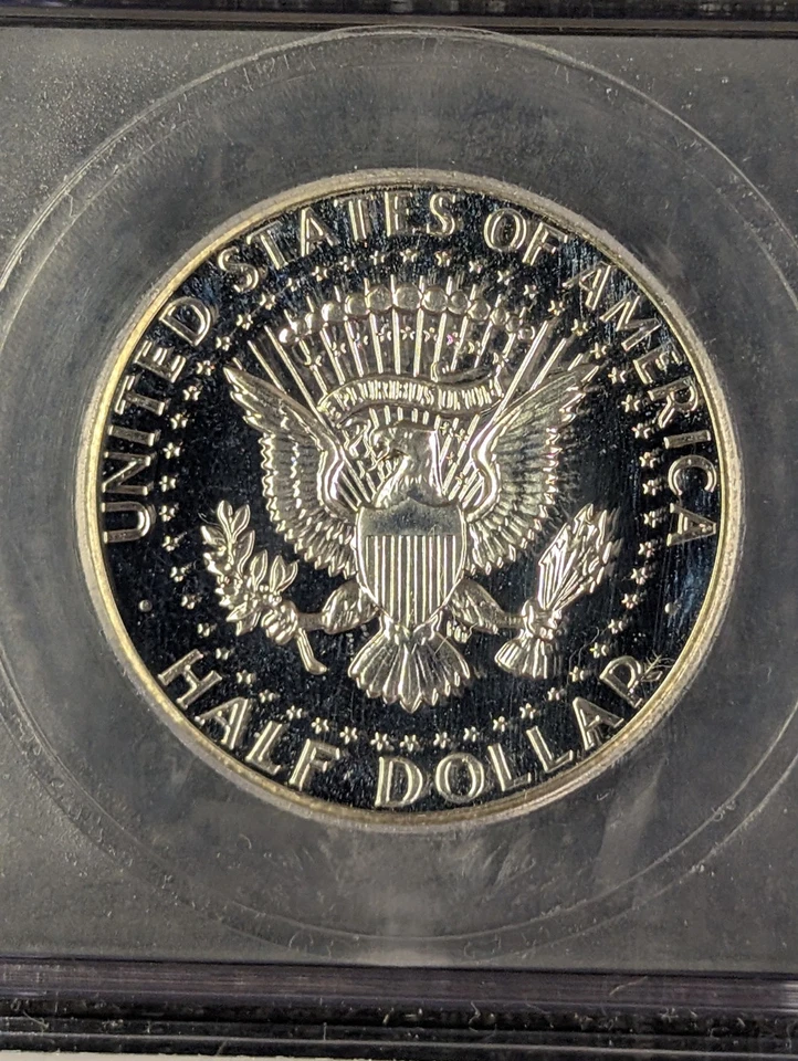 Medio dólar Kennedy de plata 1970-S PR 69 DCAM marca blanca firmado por Austin Hutto Foto 4 de 4