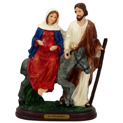 9'' Los Peregrinos El Camino De Nazaret A Belen De  Jose Y Maria Resin Figure