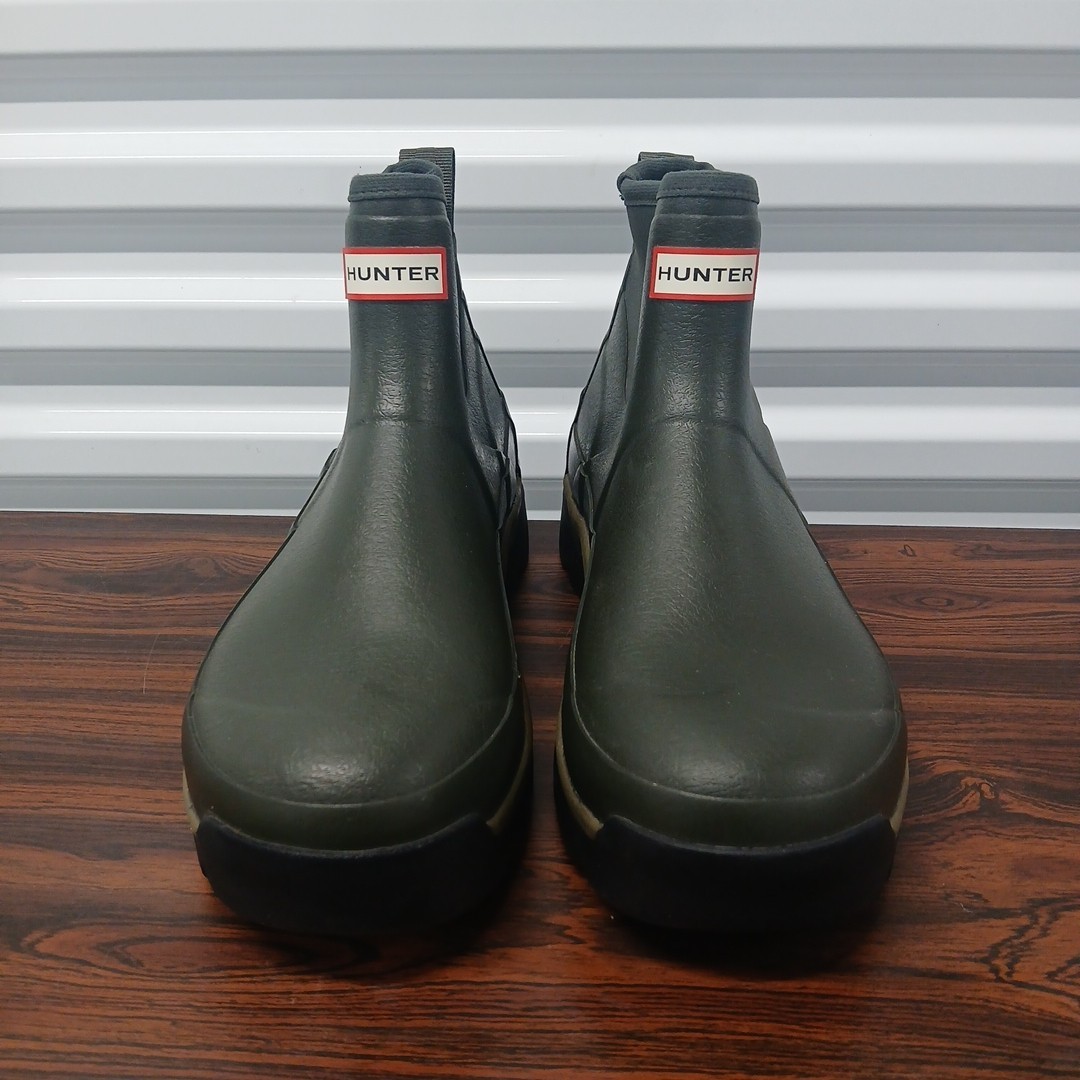 靴 HUNTER W FIELD BALMORAL HYBRID CHL Hunter Mens Sz 13 Field Balmoral Hybrid Chelsea Vibram Green Ankle