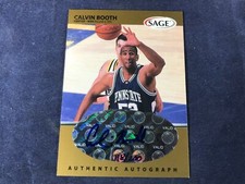 O3-40 BASKETBALL CARD - CALVIN BOOTH - ROOKIE - AUTOGRAPHED - 1999 SAGE. rookie card picture