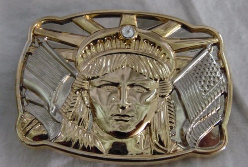 Vintage Statue Of Liberty Commemorative Belt Buckle 100th Anniversary 1984 - 第 1/2 張圖片
