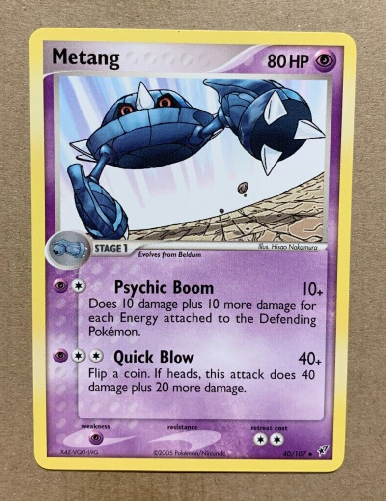 Metang 40/107 EX Deoxys - Uncommon Pokemon Card - NM/Mint