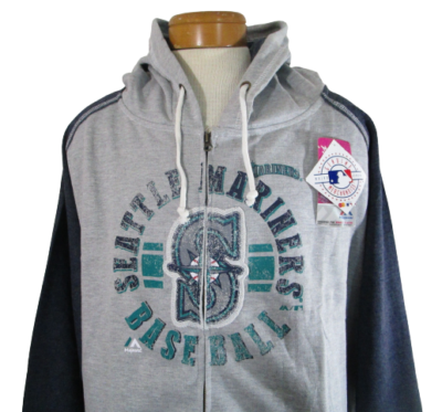 NWT Majestic Seattle Mariners Womens Plus Size Retro Full-Zip
