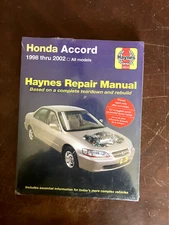 Haynes Repair Manual Honda Accord 98-02 Complete Teardown and Rebuild