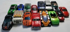 Lot Of 15 Variety Diecast Plastic Fast Race Slow Toy Car Suv