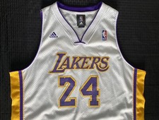 Kobe Bryant Los Angeles Lakers Vintage Adidas Swingman Jersey White XL Mamba 24