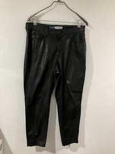 Old Navy Womens Black Pants 12 High Rise Secret Smooth Pockets Faux Leather N7