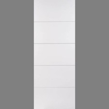 LPD Internal White Smooth Horizontal 4 Line Fire rated FD30 Moulded Doors