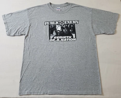 Public Enemy Rebirth Of A Nation Promo T-Shirt Sz XL Vintage vintage concert t-shirt, vintage, size XL, single stitch, B+ condition