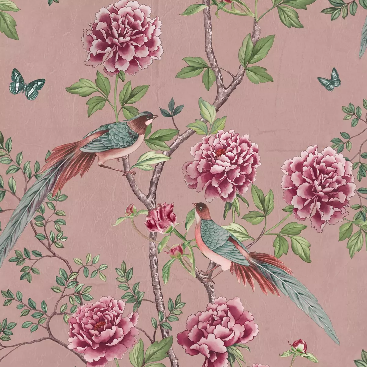 Vintage bird wallpaper deals
