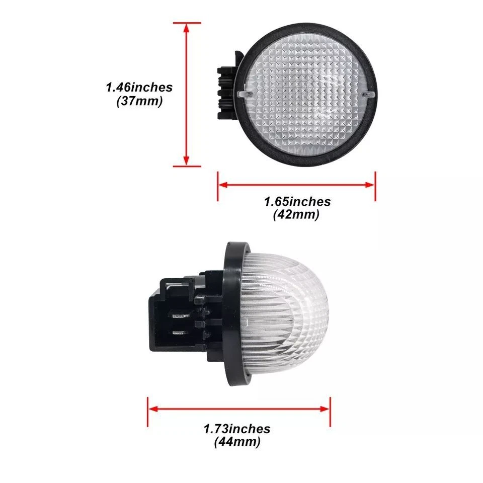 Пара белых светодиодных фар для номерного знака Suzuki Jimny JB23W Grand Vitara Swift - Изображение 3 из 4