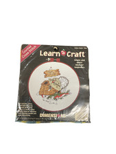 Dimensions Learn a Craft Cross Stitch Kit "Fishin Time  Sealed 6   Hoop NEW.