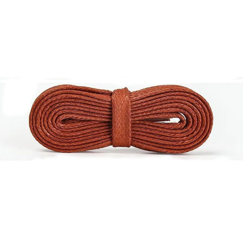 Brown Flat Waxed Replacement Shoe Laces Mens Women Work Casual Boot Dress Hiking
