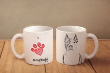 American Staffordshire Terrier - ceramic cup, mug "I love", USA