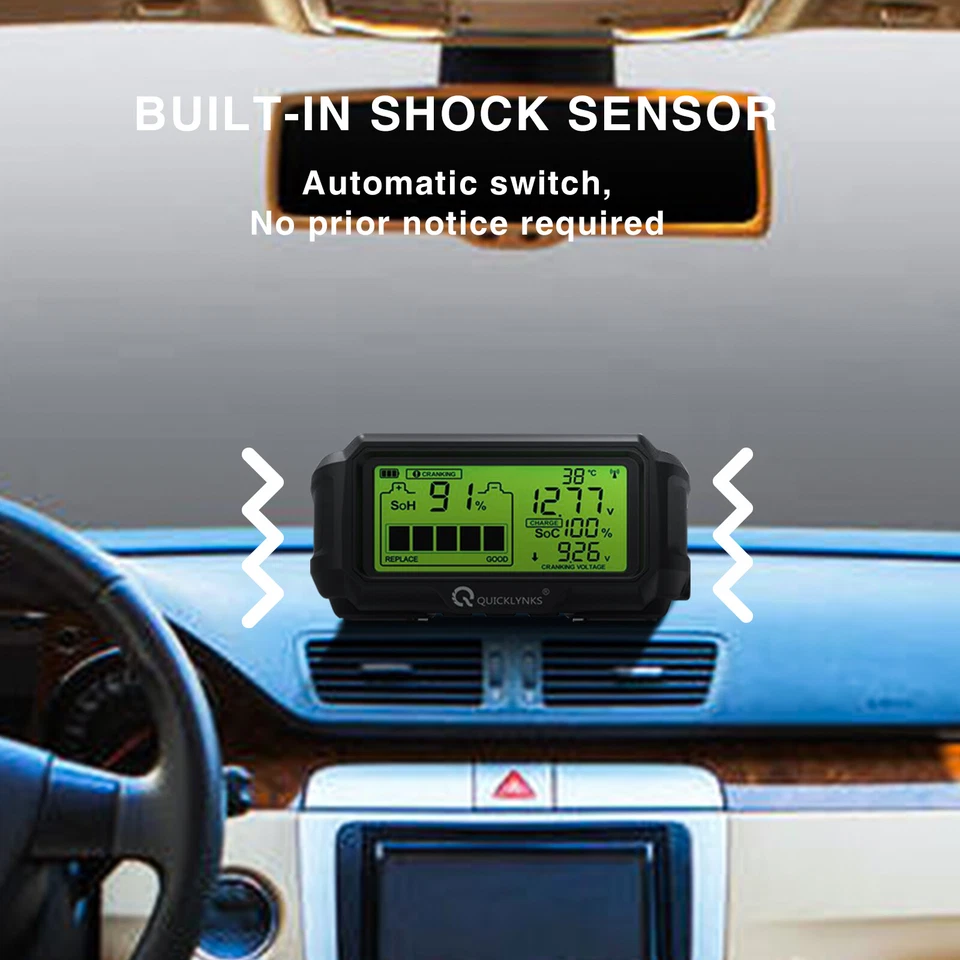 Smart Auto Lead-acid Batterie Monitor Tester 12V, Monochrome LCD with Backlight - Bild 3 von 4