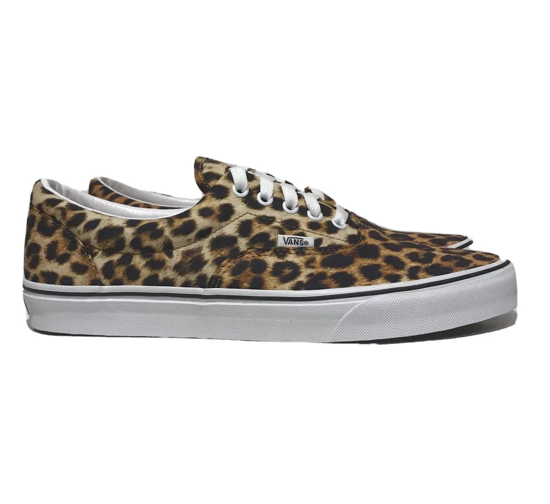 Vans Era Leopard Black Womens Size 7 Skateboarding Casual Shoes Animal Print