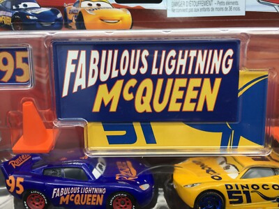 Disney Pixar Cars Fabulous Lightning McQueen and Dinoco Cruz