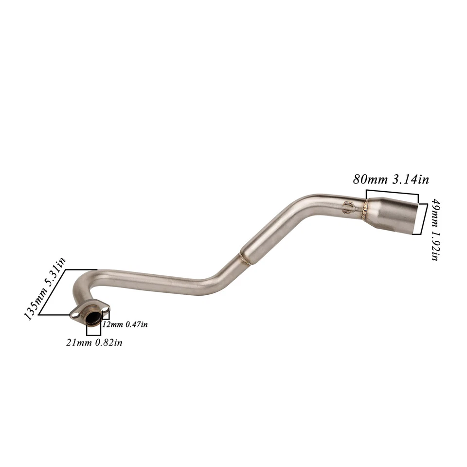Kits de sistema de escape completo de montaje bajo con silenciador de cola para Honda Grom 125 2013-2024 Foto 2 de 4