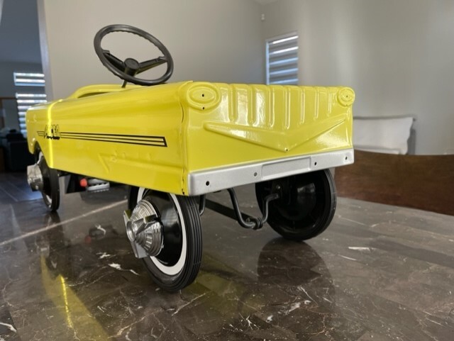 Vintage Yellow AMF PACER Pedal Car Metal Automobile | eBay
