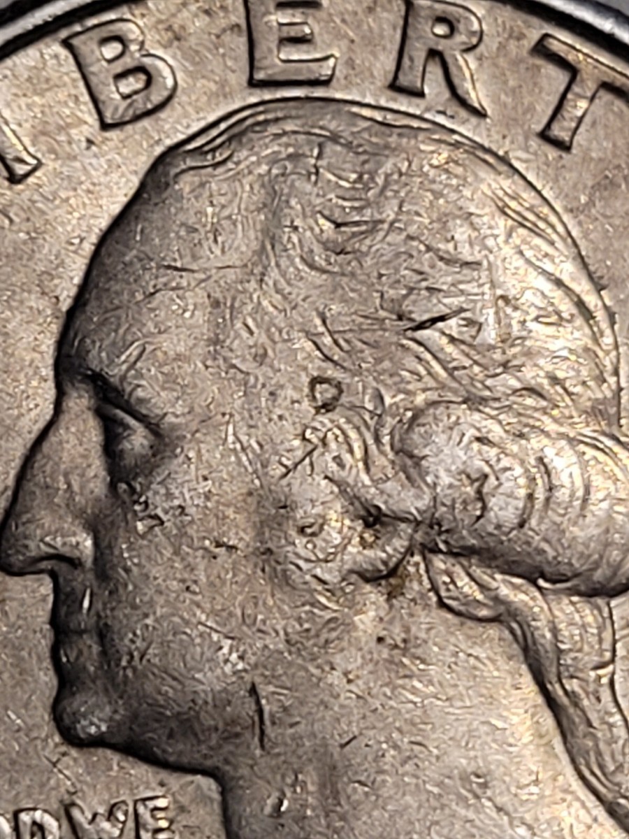 1990 D quarter error- Extra D Mintmark On Head | eBay