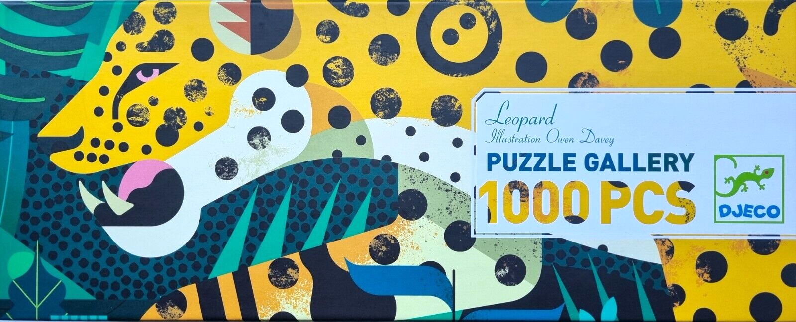 Djeco Puzzle Gallery Leopard 1000 piece panoramic big cat jigsaw puzzle