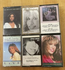 SIX CARLY SIMON CASSETTES-SEE DESCRIPTION FOR LIST