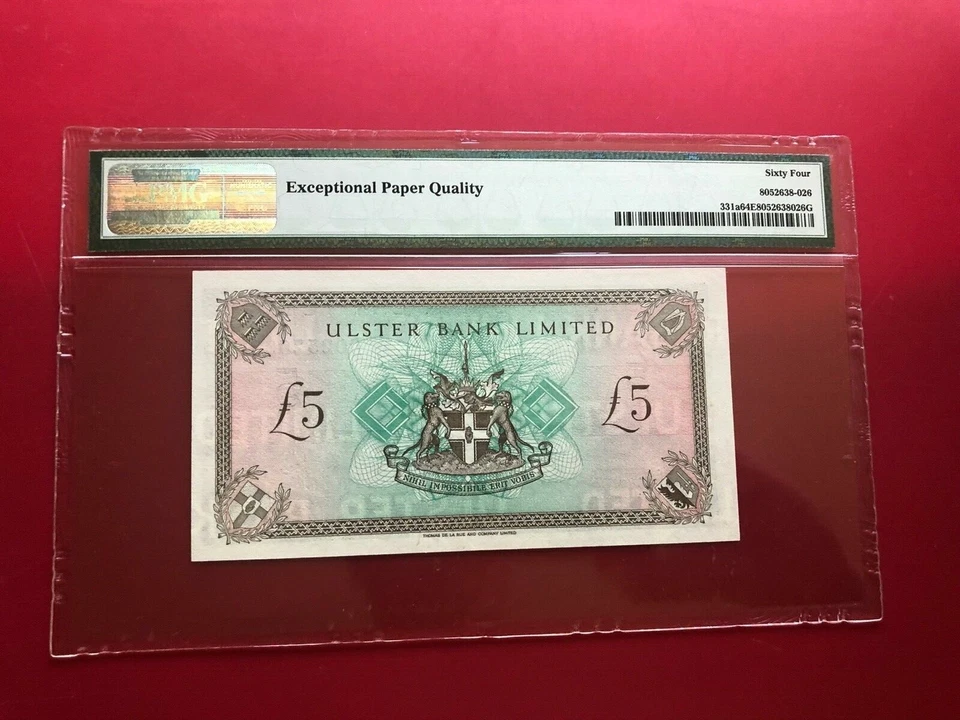 IRELAND - NORTHERN, ULSTER BANK LTD. 1989 5 POUNDS PMG 64 EPQ CHOICE UNCIRCULATE - Image 2 of 2