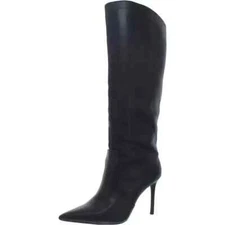 I.N.C Havannah Womens Knee High Dress Boots Black Faux Leather 10017887500