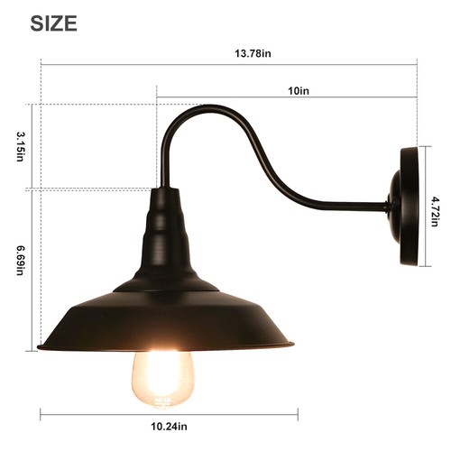 Bathroom Vanity Light Fixture 2 PCS Barn LED Wall Lamp Sconce Modern Living Room - Picture 8 of 19