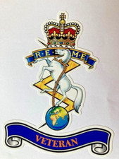 2 x R.E.M.E.  VETERANS STICKERS *   ARMED FORCES ALL REGIMENTS IN OUR EBAY SHOP