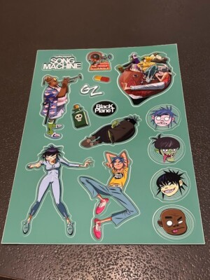 GORILLAZ SONG MACHINE STICKER SHEET - 2D / HOBBS / NOODLE / MURDOC