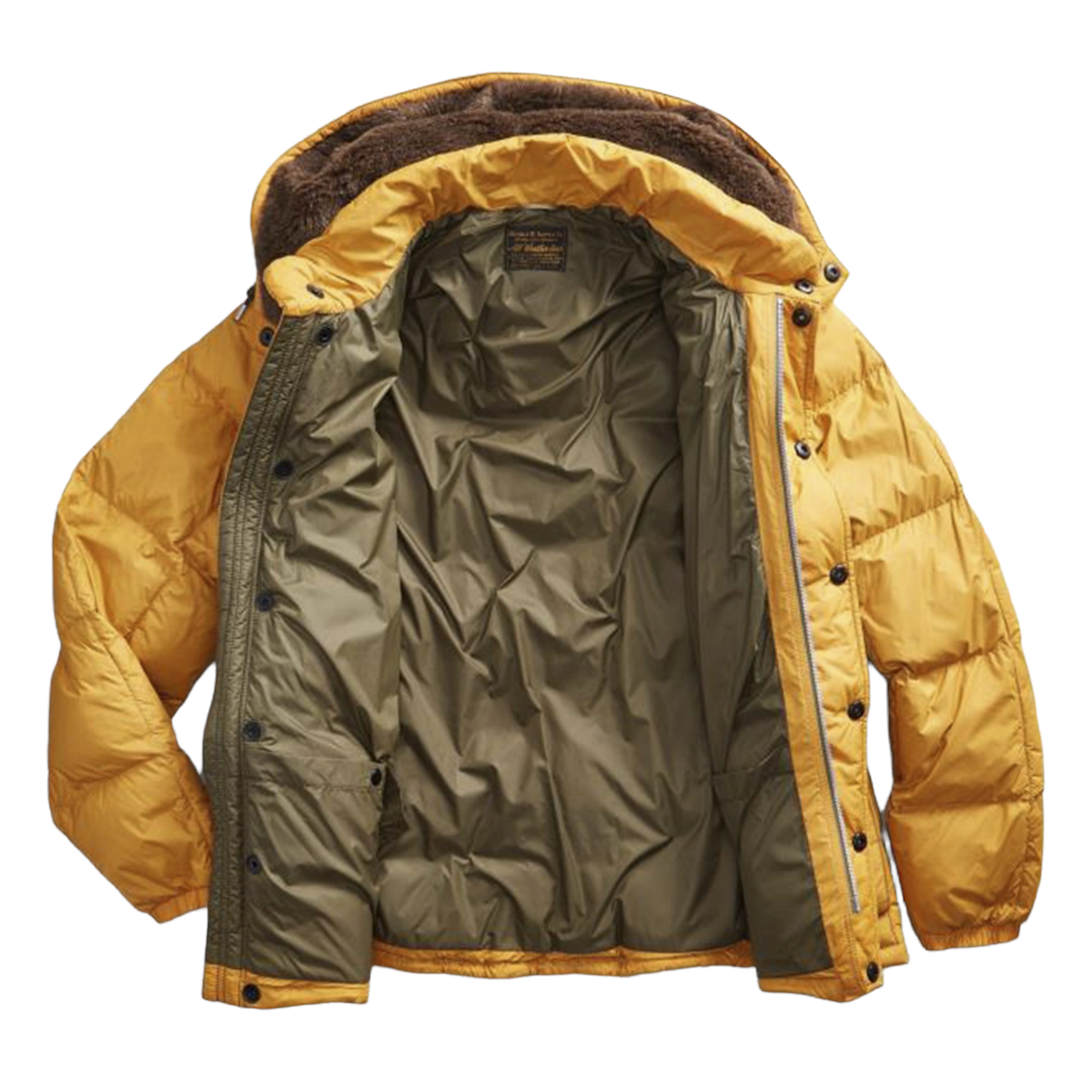 Ralph Lauren RRL Brinklow Faux Fur Quilted Down Alternative Ralph Lauren RRL Brinklow Faux Fur Quilted Down Alternative