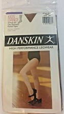 DANSKIN--GIRLS--ULTRA SHIMMERY FOOTED TIGHTS--INTERMEDIATE 6X-7 --TOAST