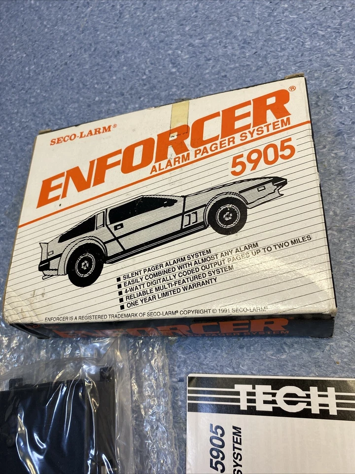 Seco-Larm 5905 Enforcer Alarm Pager System, VINTAGE NOS Vehicle SILENT - Image 4 of 4