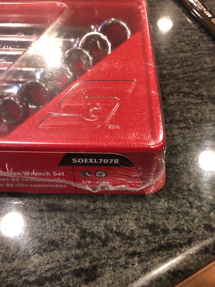 Snap On soexl707b 7 pc long flank drive plus wrench set 3/8-3/4