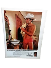 Vintage 1981 BVD Underwear Ad Cowboy Red Briefs Great American Male