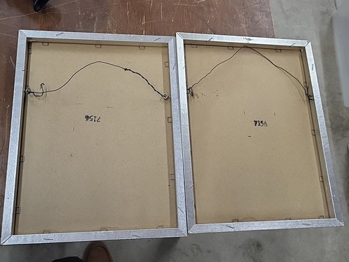 2) Vintage 1970s MCM Sailboats Sun Mirror Picture Wall Intercraft 13×10 frames - Picture 6 of 6