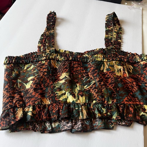 ULLA JOHNSON ALEXANDRA CROP TOP IN PRIZM SIZE 14 NWOT - Picture 14 of 17