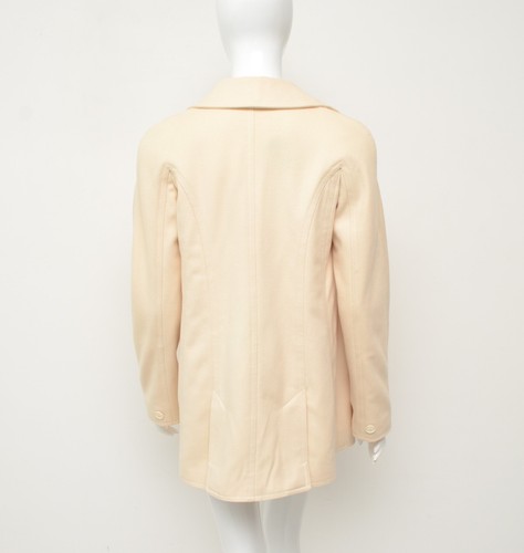 Christian Dior Boutique Vintage Wool Cashmere Cream Coat Jacket US 4,UK 8,IT 40 - Picture 8 of 15