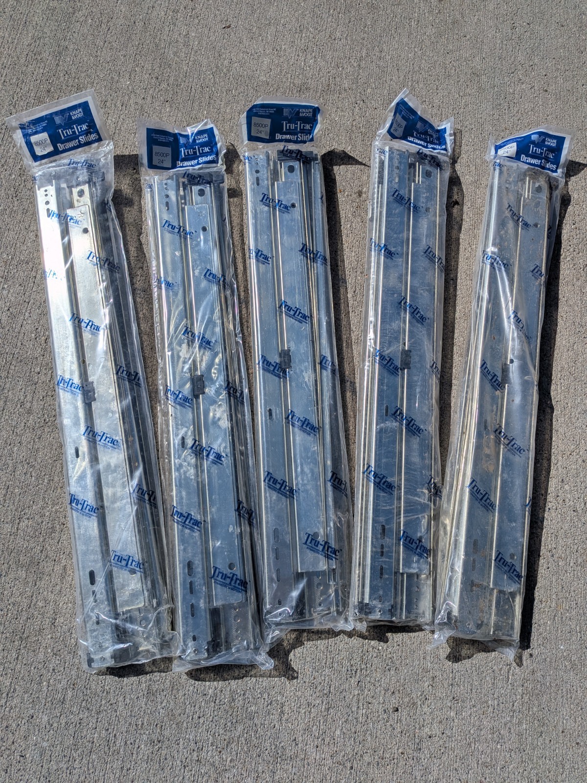 Knape & Vogt 8500P 24" Drawer Slides (5 sets)