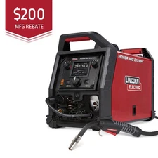 Lincoln Power MIG 215 MPi Multi-Process Welder K4876-1 - $200 Rebate