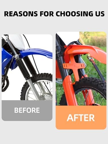  Dirt Bike Fork Saver with Straps,11.22" *9.06" Universal Motorcycle Orange