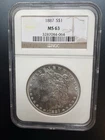 1887 Morgan Silver Dollar NGC MS63