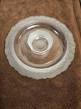 Studio Nova Winter Fantasy Crystal Divided Platter Chip and Dip Server 13"